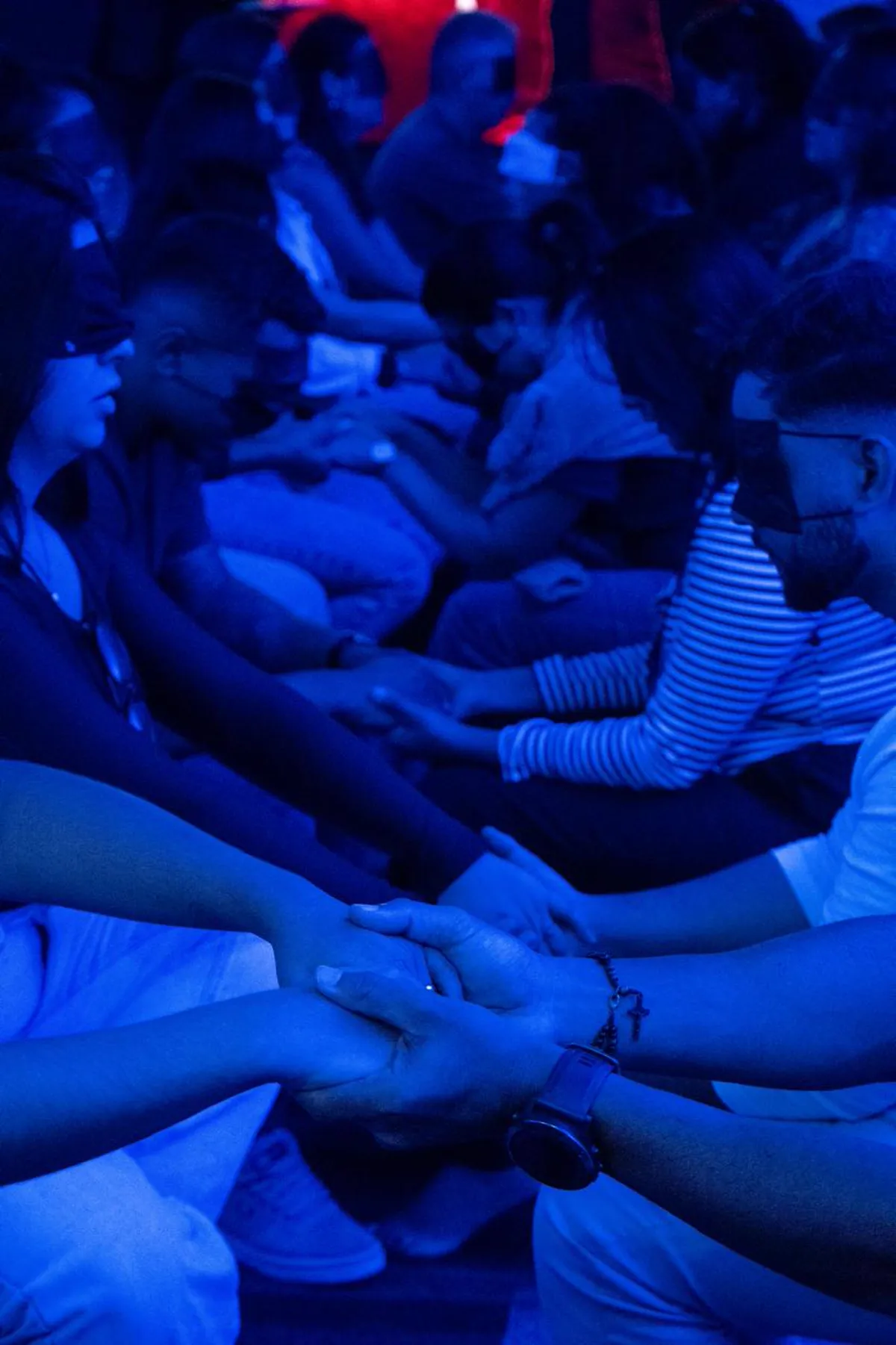 Din&acirc;mica com luz azul